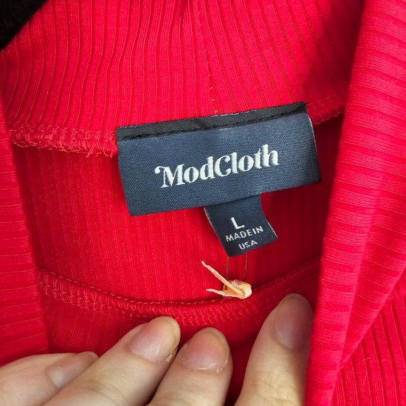 NWT Modcloth Red Turtleneck Dress (Large) - Picture 2 of 3
